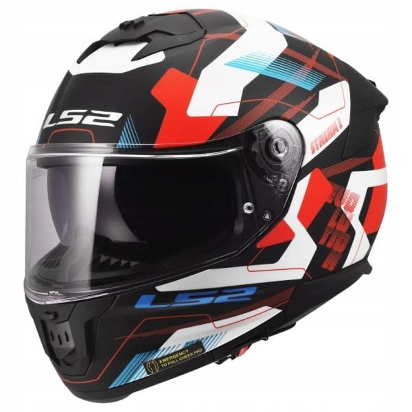 LS2 FF808 Stream II Mika White Blue Red Motocyklová Prilba Integrálna XL