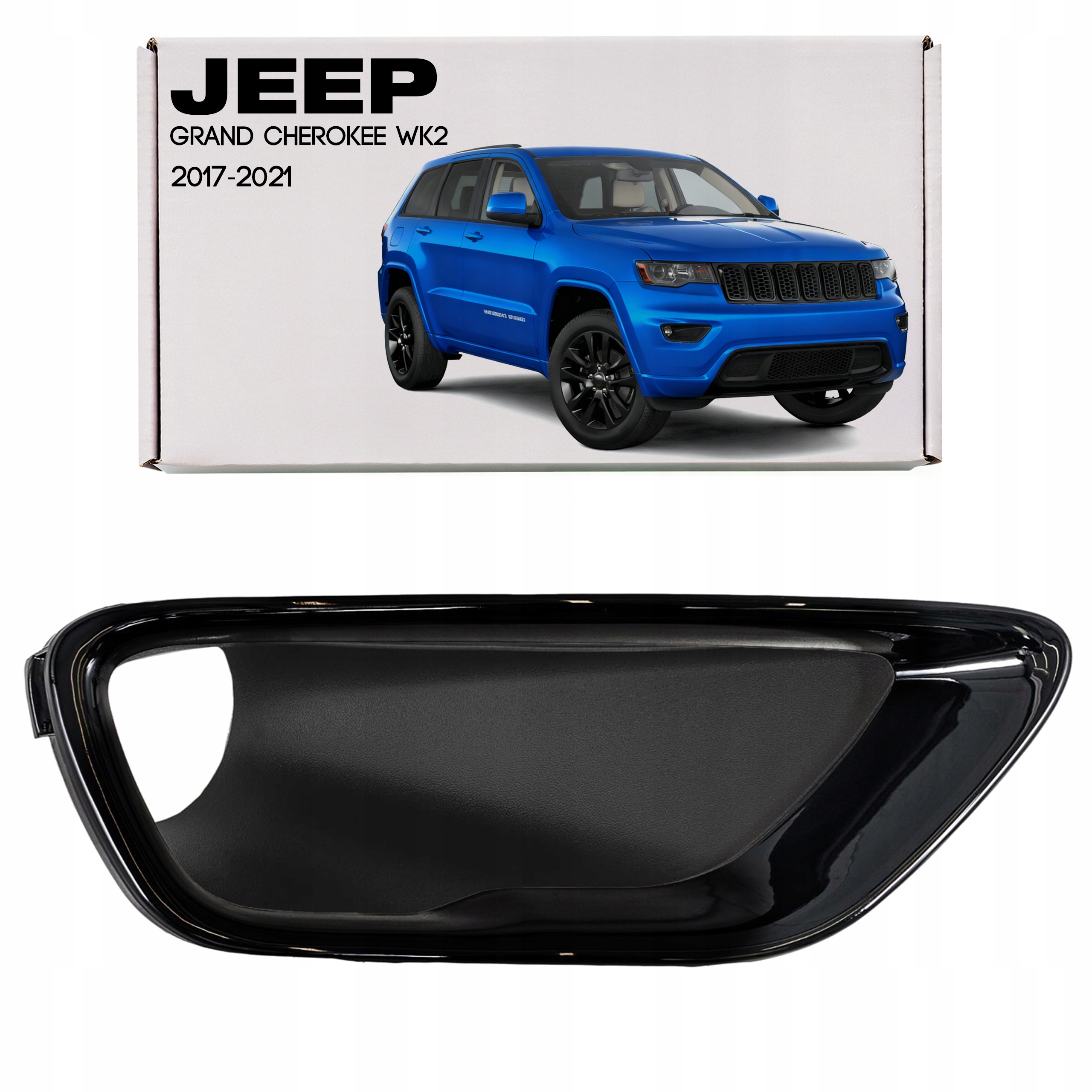 Jeep Grand Cherokee WK2 17-21 Rámeček Halogenu Pravý Černý Lesk 5YL30TZZAA
