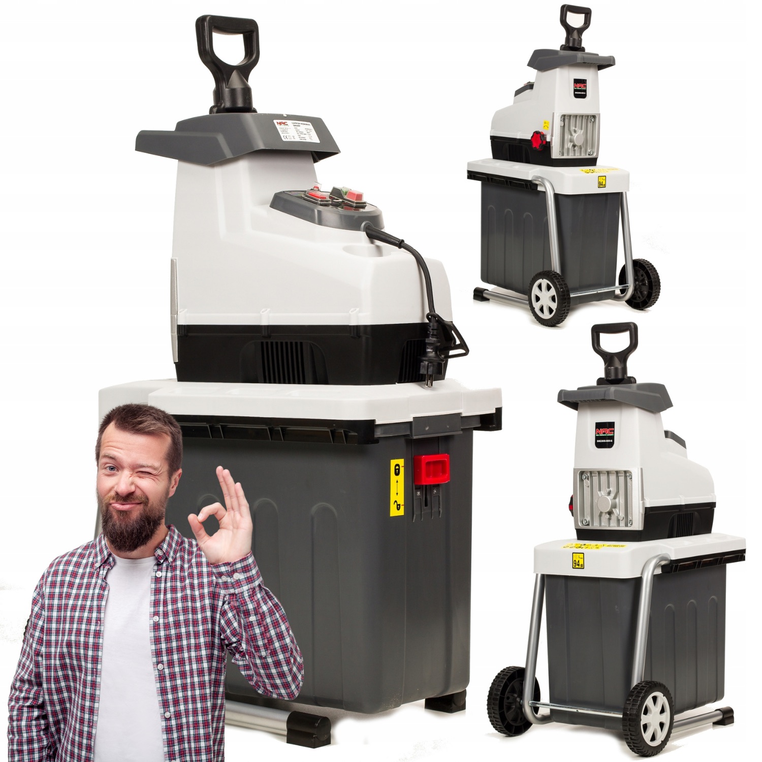 Drvič Konárov Nac Frézovací Elektrický 2800 W Kôš 60 L Silný