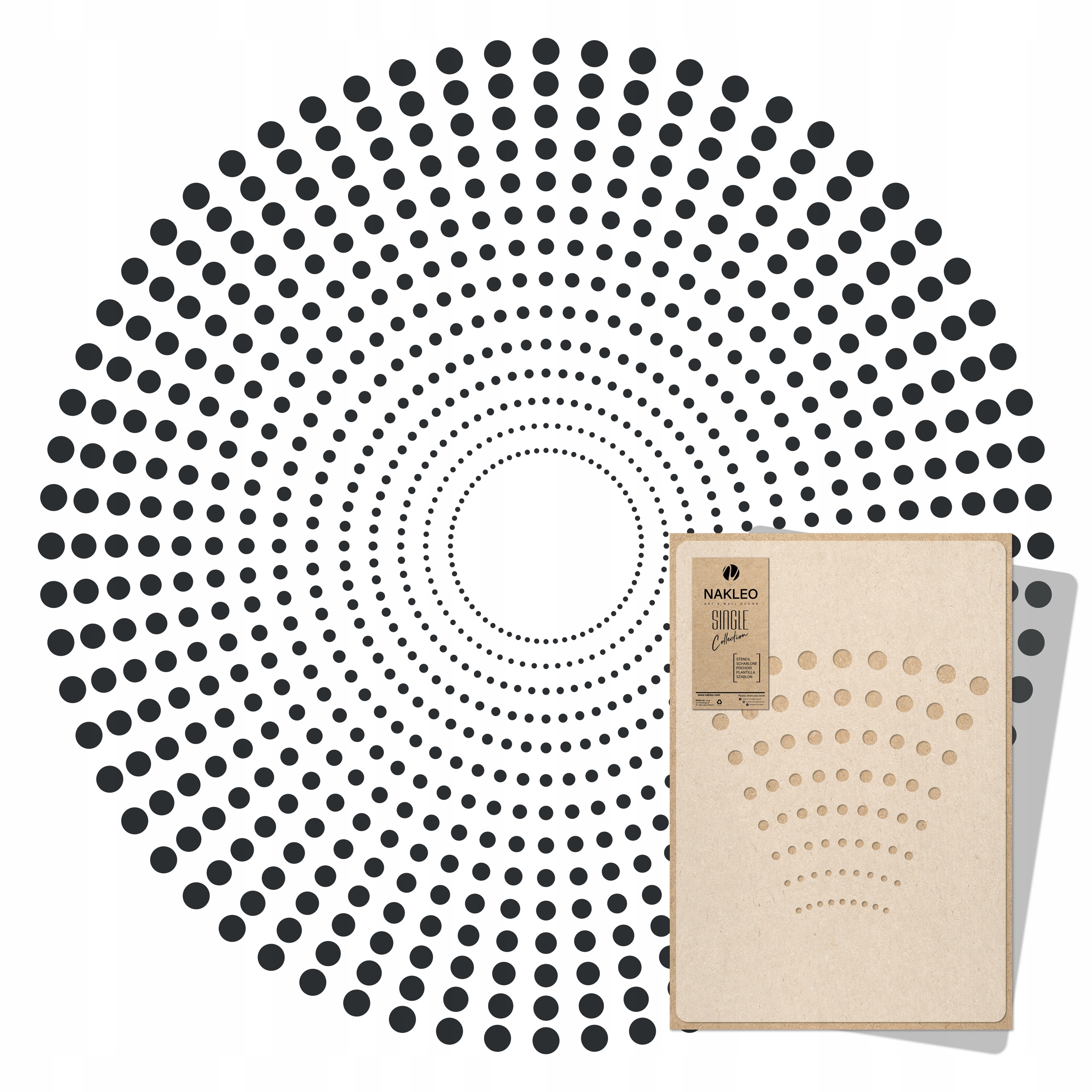 Malířská šablona Mandala XXL průměr 215 cm pro omítky Opakovaně Použitelný beton