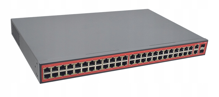 Switch PoE 50 portů Wi-Tek 48xFE 48xPoE 2xSFP/COMBO 700W Rack Vlan