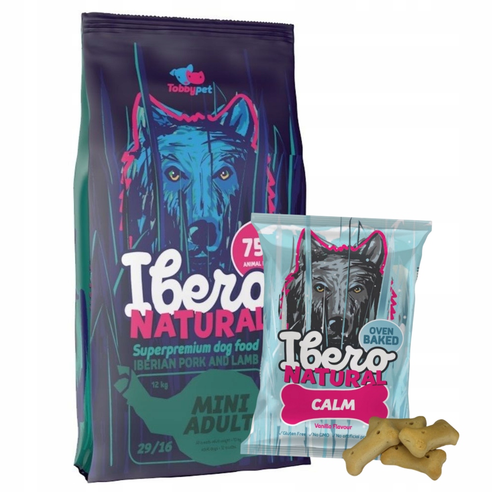 Levně Balíček pro psy malých plemen Ibero Mini Adult 3 kg Snack Calm 150 g