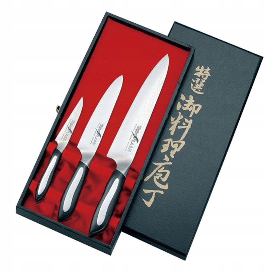 Sada 3 nožov Tojiro Flash Gyuto, Petty knife, Paring