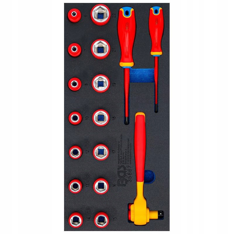 Vložka do zásuvky 1/3 sada šroubováků a nástavců Vde 10 mm (3/8") 17 ks