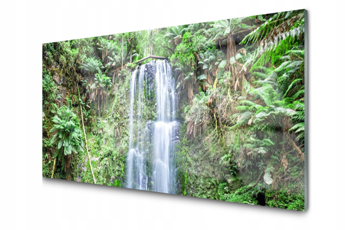 Sklenený panel Doska Vodopád Stromy 100x50