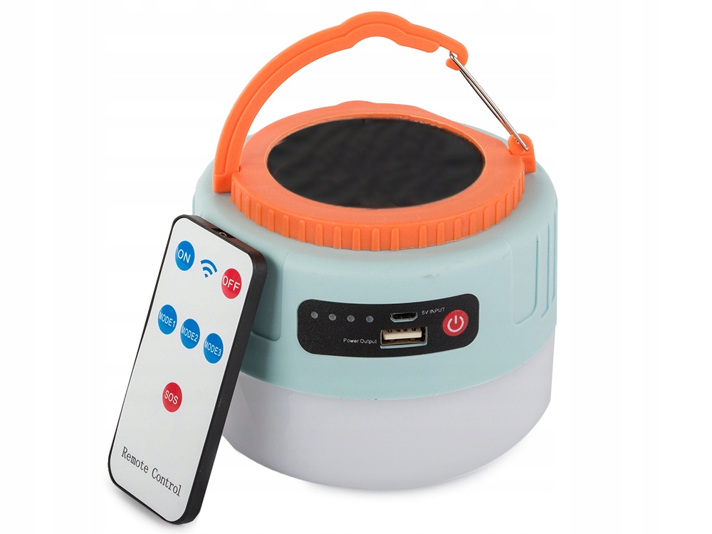 Lampka solarna turystyczna na biwak usb led pilot Model 01800