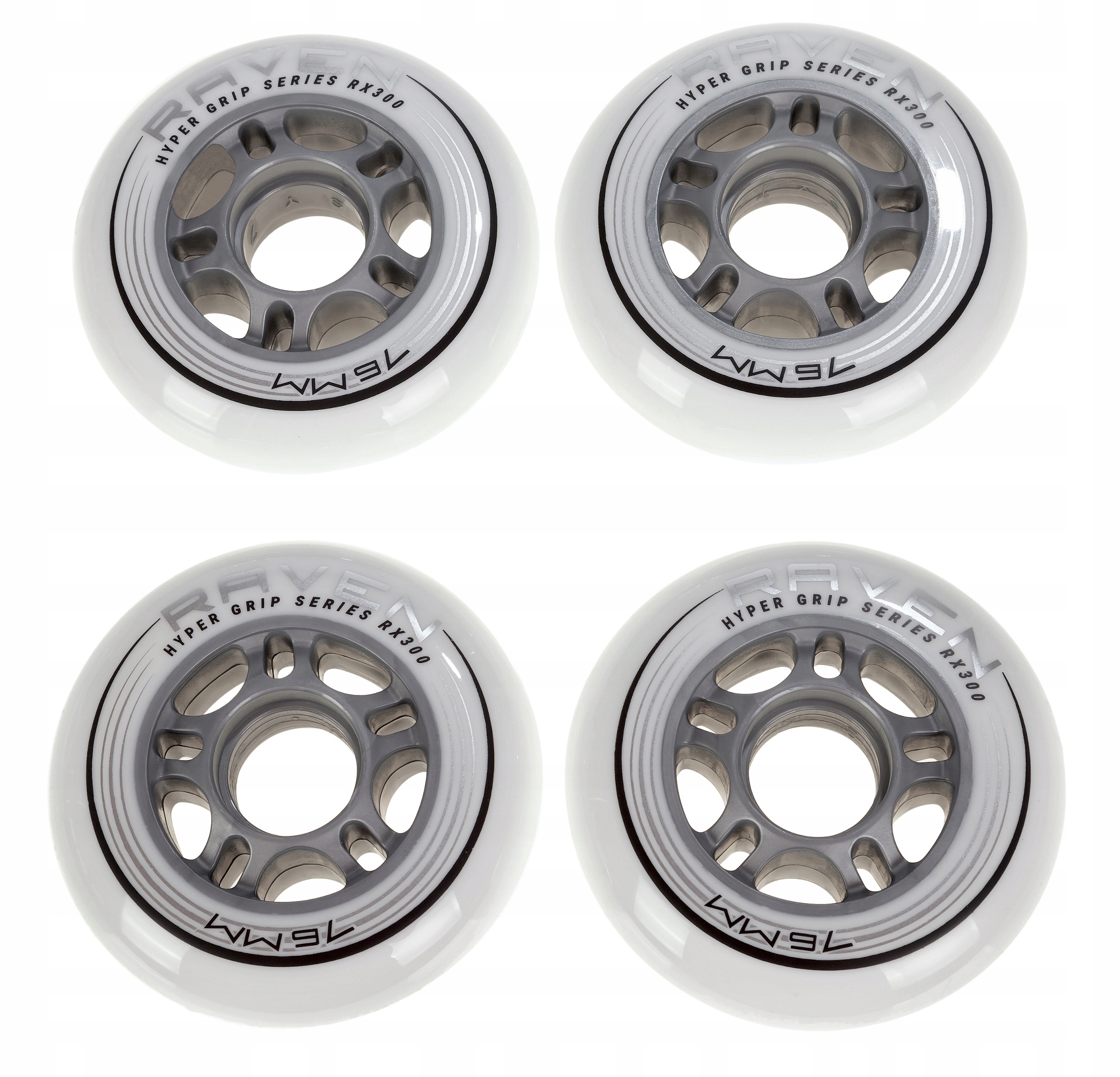 Kółka do rolek białe RAVEN 82A PU 76mm Komplet 4 sztuk B