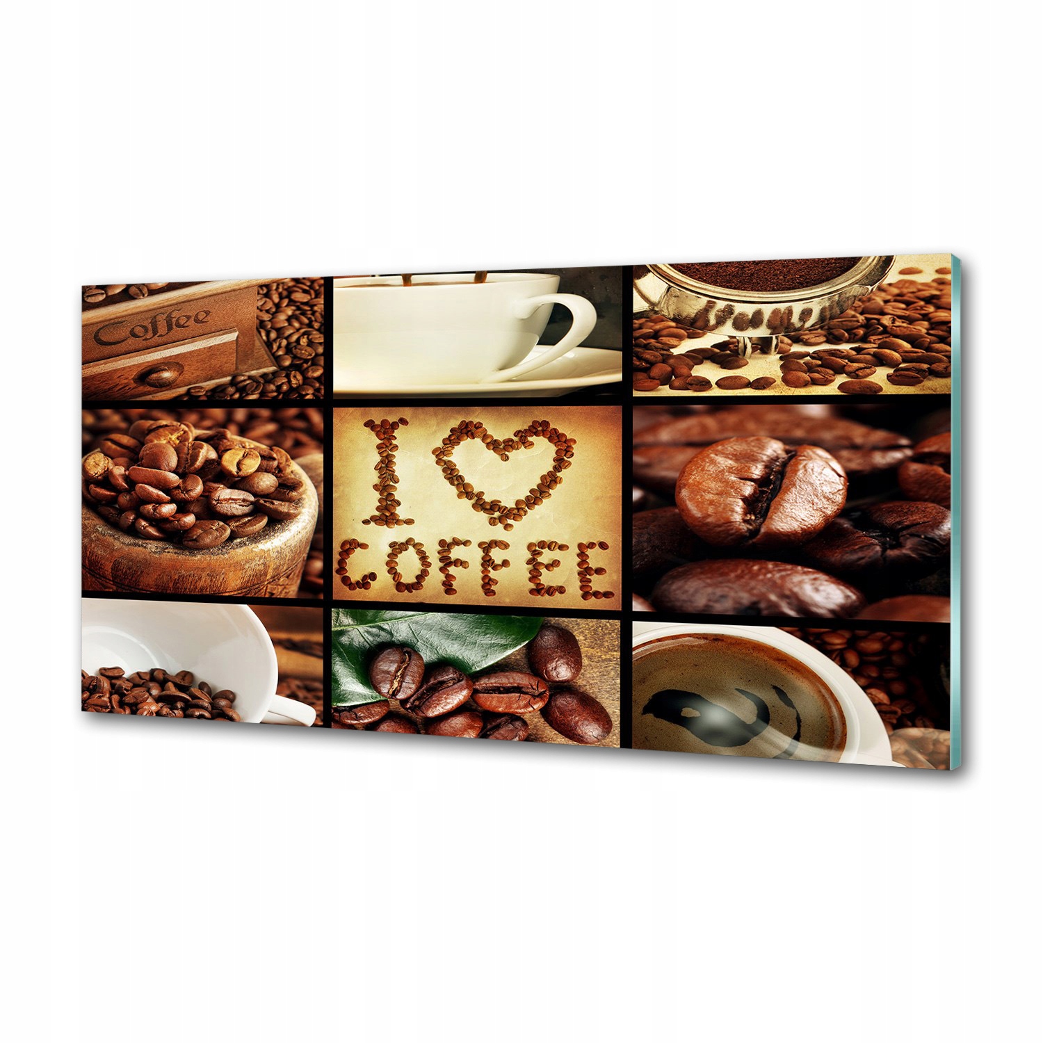 Panel dekor sklo Káva koláž 100x50 cm Lepidlo