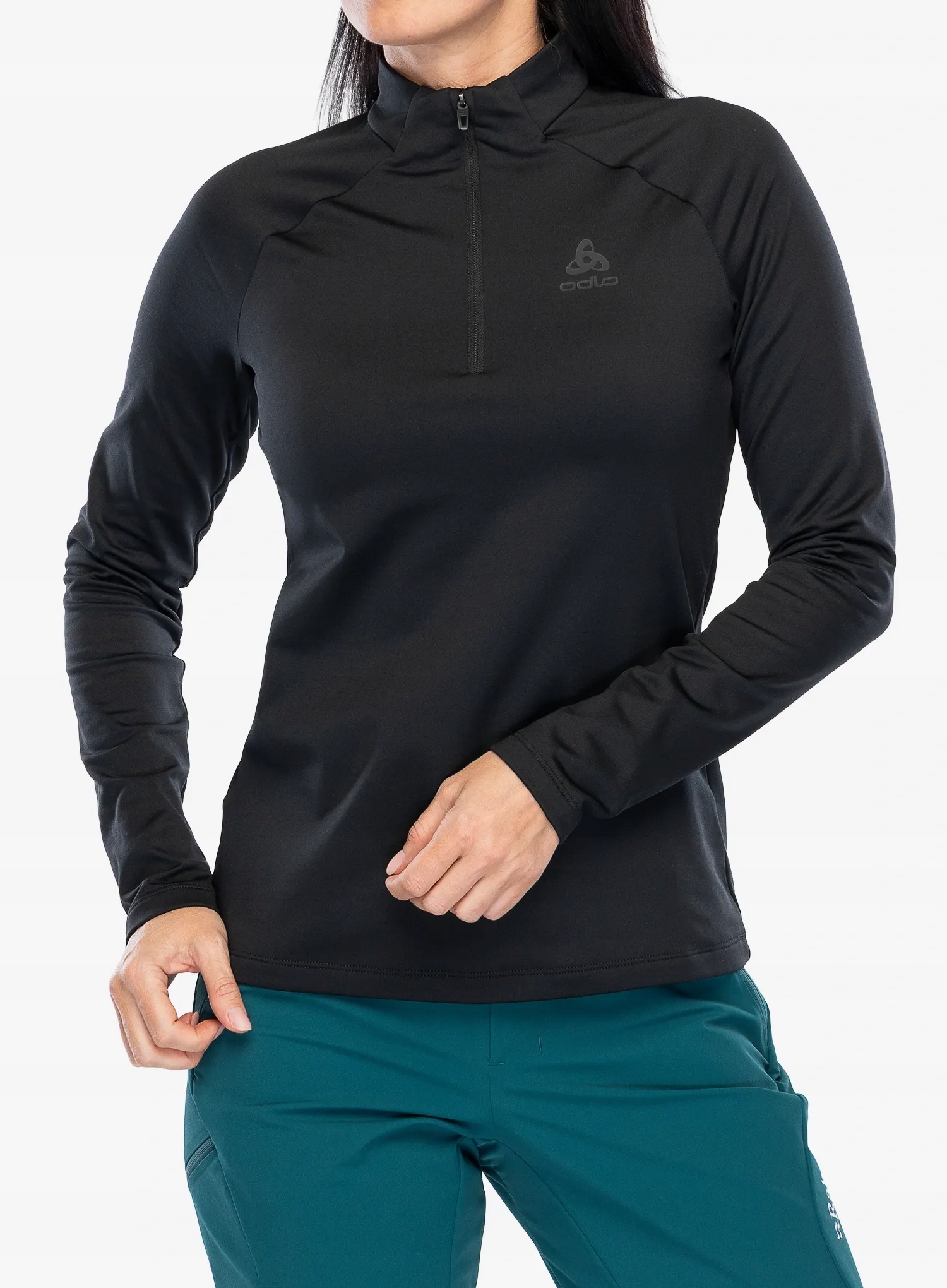 Bluza damska Odlo Essential Light Mid Layer 1/2 Zip black Xs