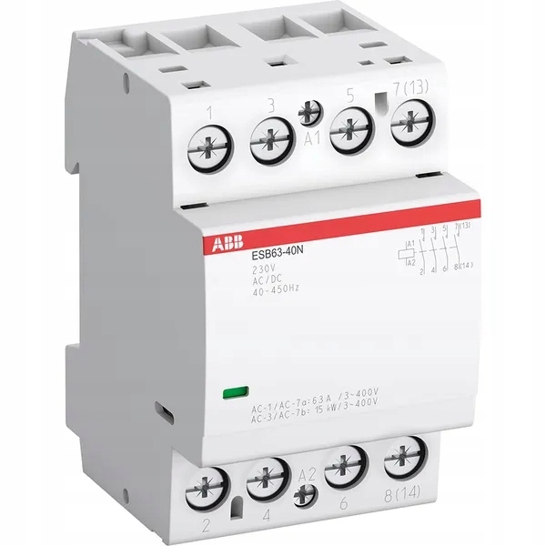 Abb ESB63-40N-06 Installation Contactor (no) 63A-4 NO-0 Nc- 230V 400 Hz