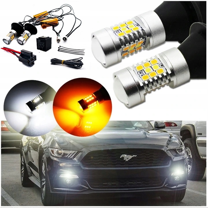 Kierunkowskazy Dzienne LED 2w1 DRL H21W 64136