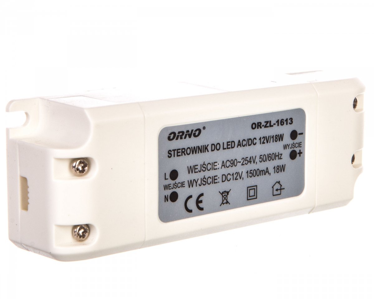 

Zasilacz Led 12V DC 18W 1,5A IP20 OR-ZL-1613