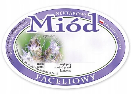 

Etykieta naklejka na miód (92x60) Fc 100szt E315