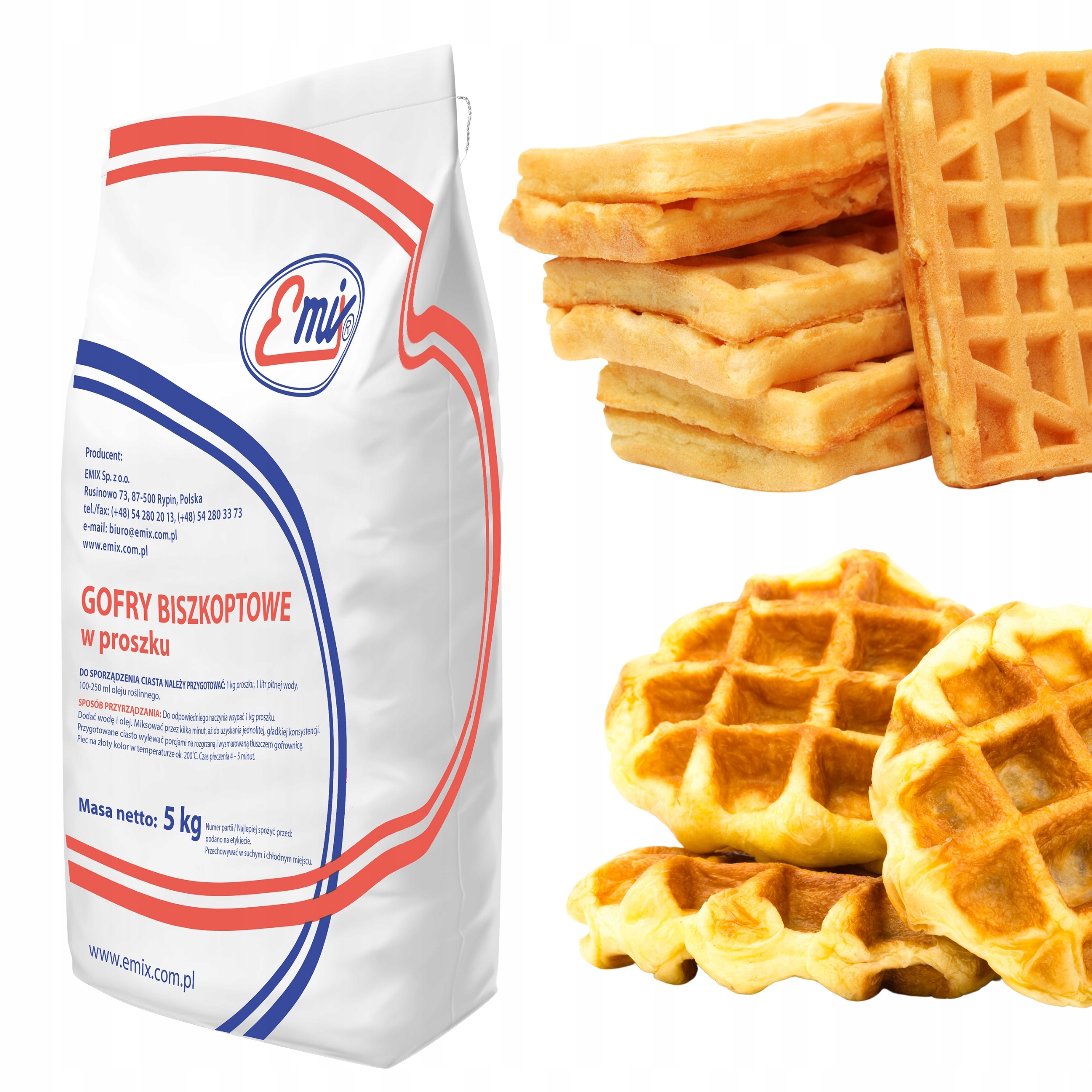 Levně Emix v prášku Waffle Mix Powder 5 kg Nadýchané a křupavé