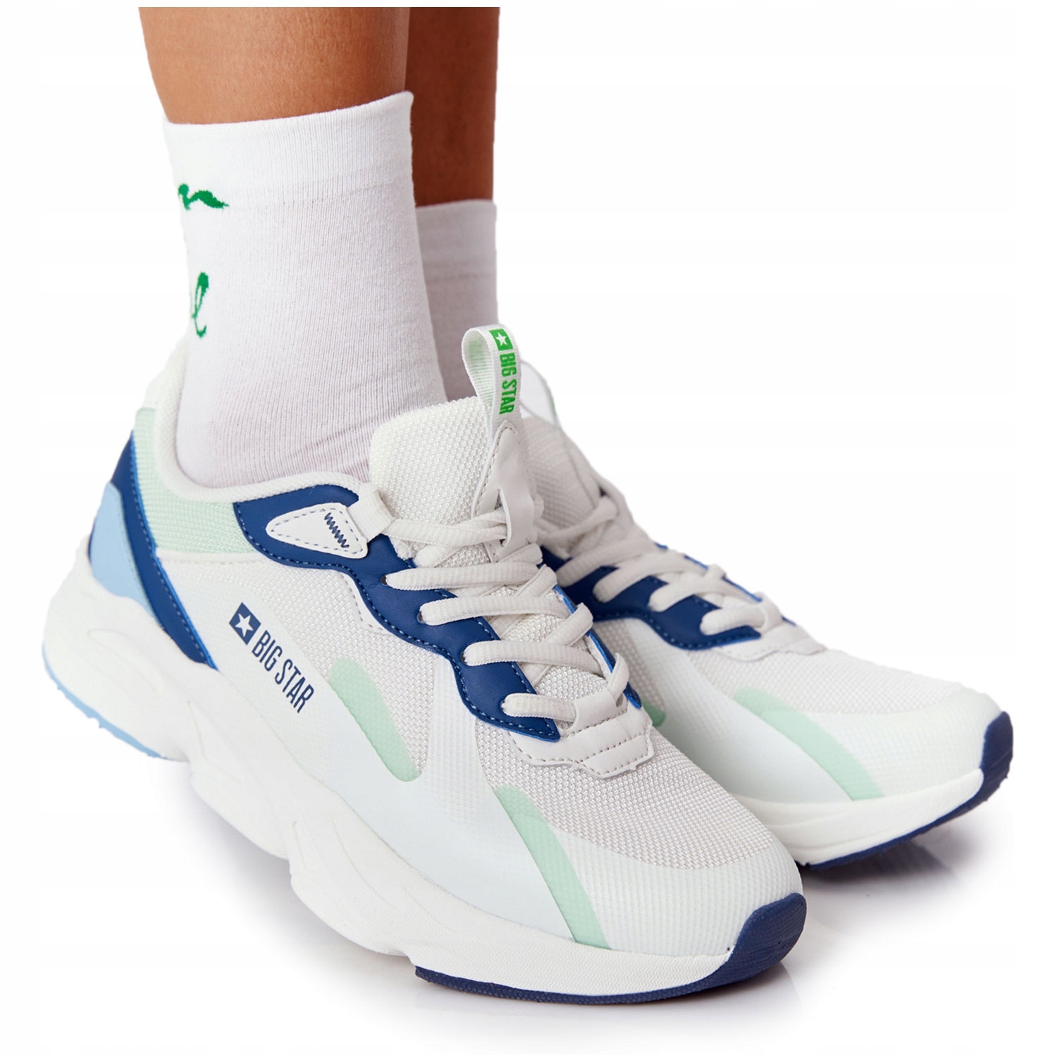 

Białe Niebieskie Zielone Buty Big Star r.38