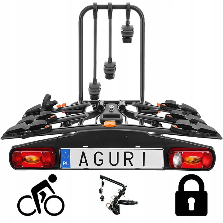 Platforma na 2 rowery na hak AGURIi ActiveBike BLACK Model Active Bike 2