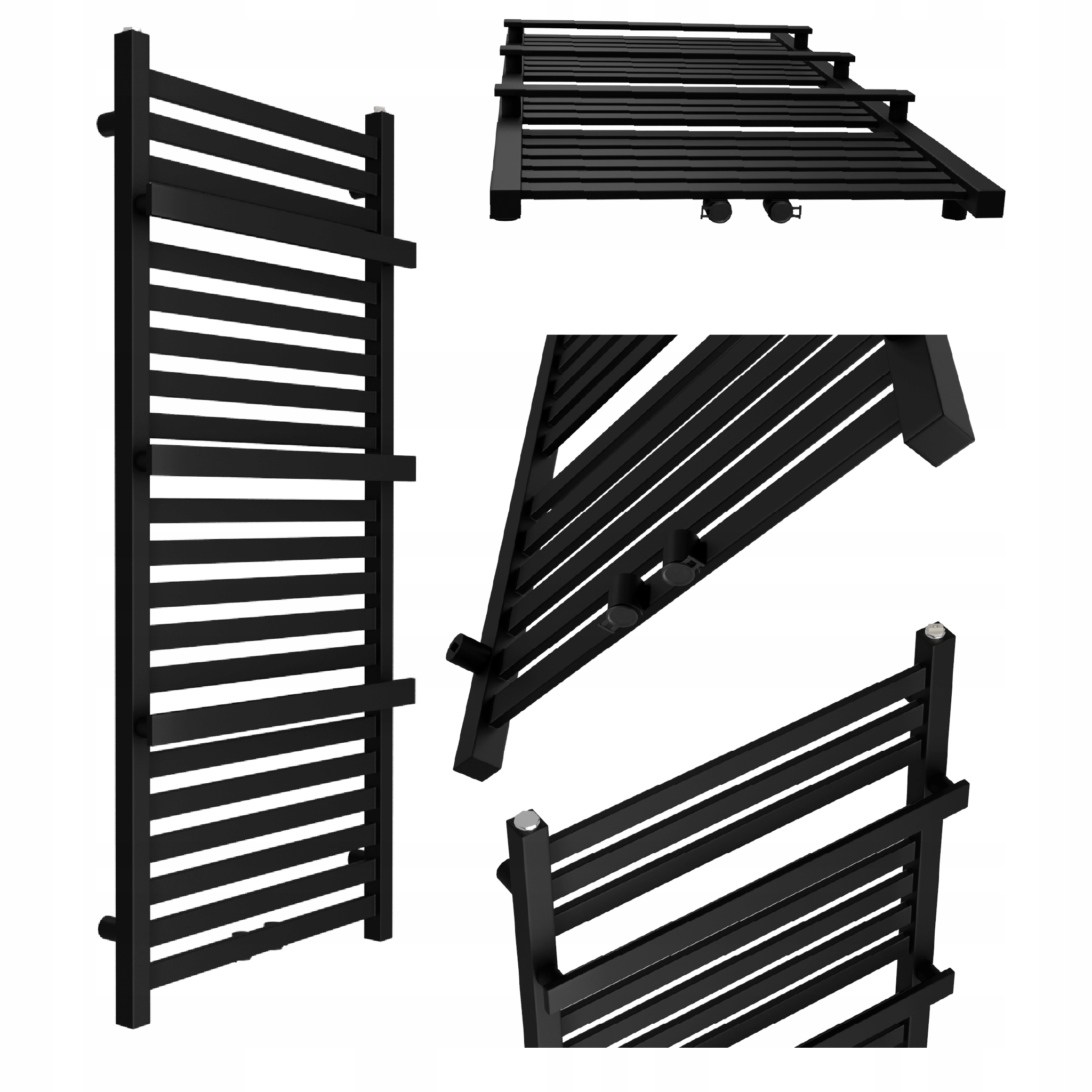 Koupelnový Radiátor Gold-mid 950x630 Černý Mat