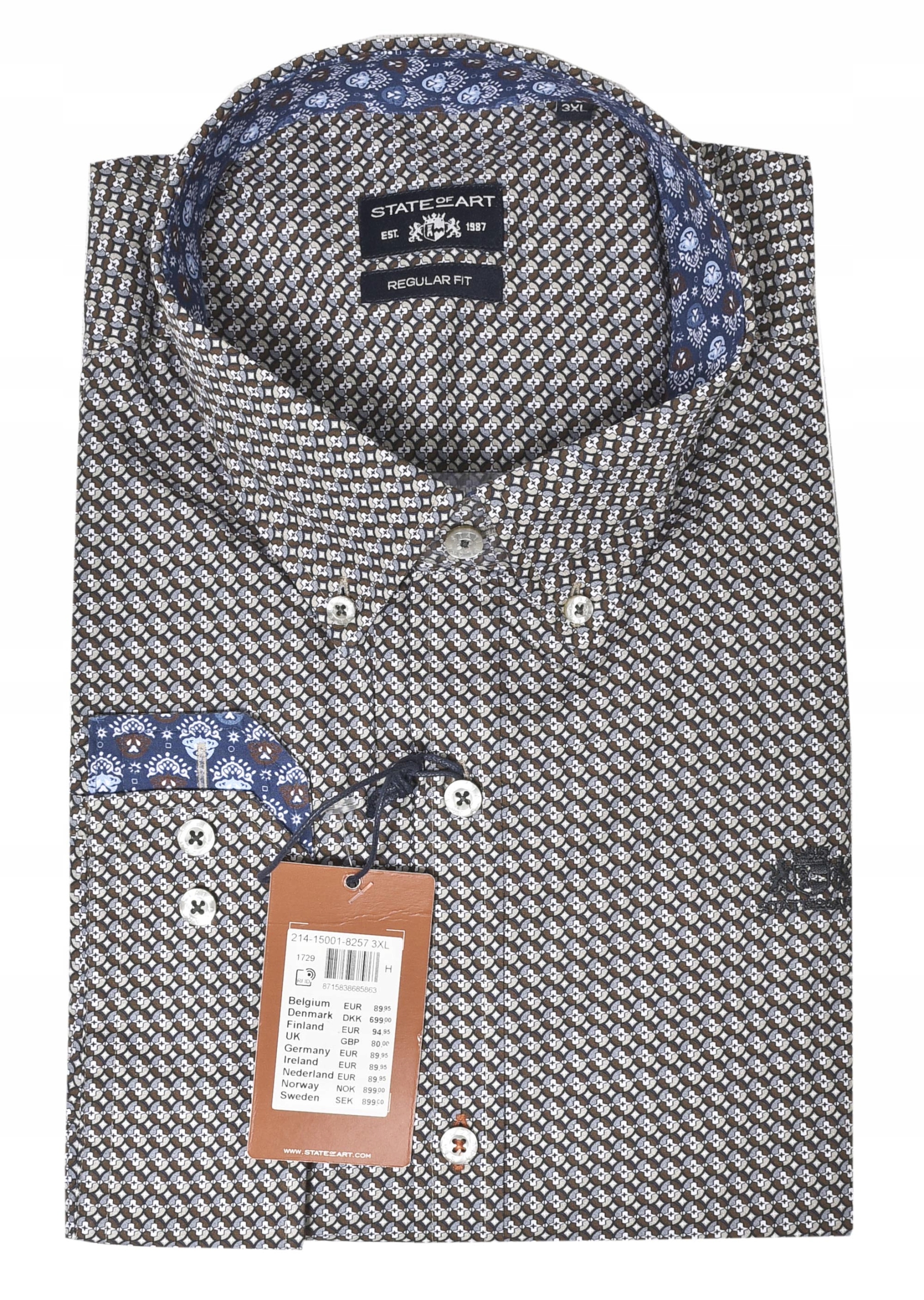 

State Of Art koszula wzorek regular bawełna 4XL 49