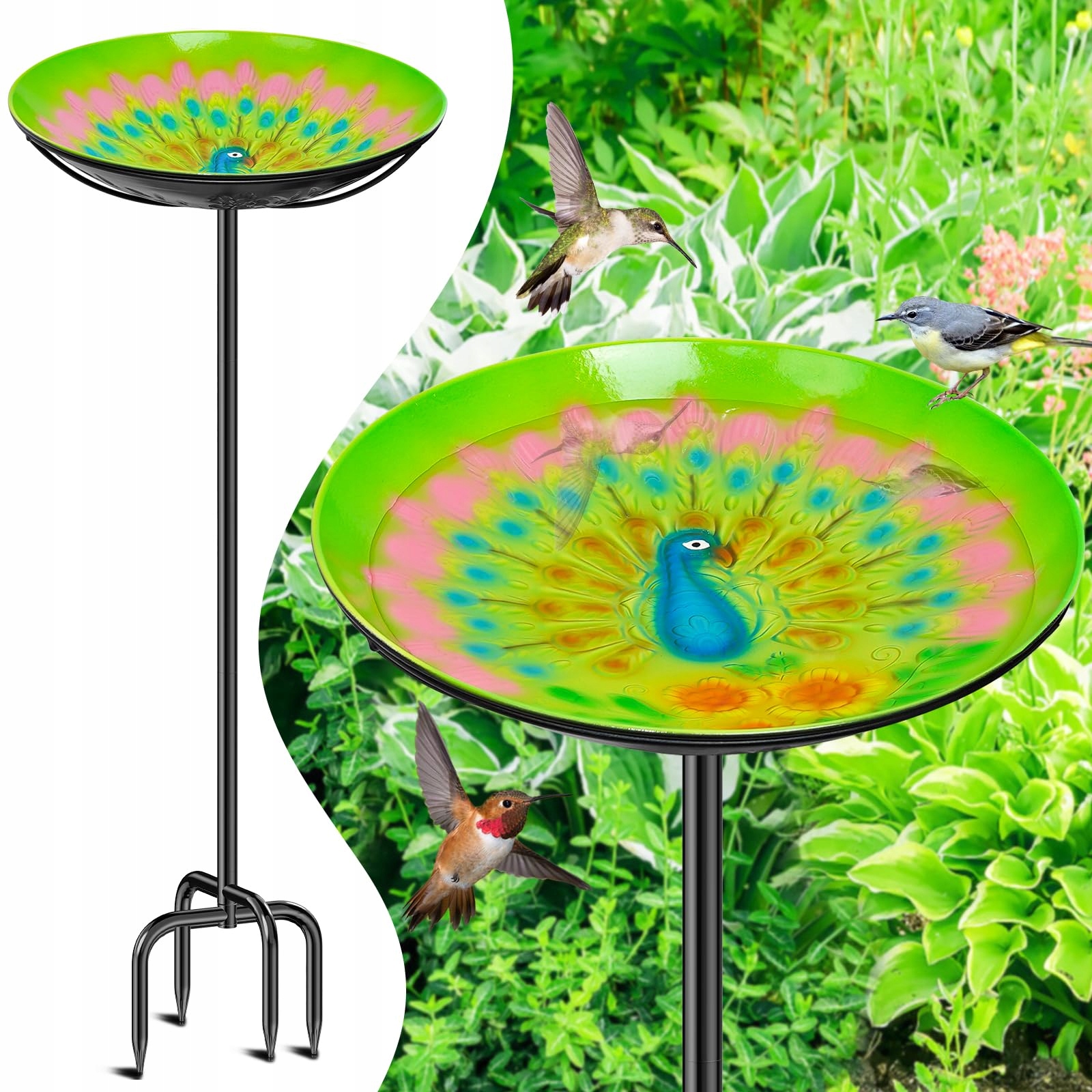 Levně Zahradní krmítko pro ptáky k zapíchnutí, max. 99 Cm, napáječka na zrno