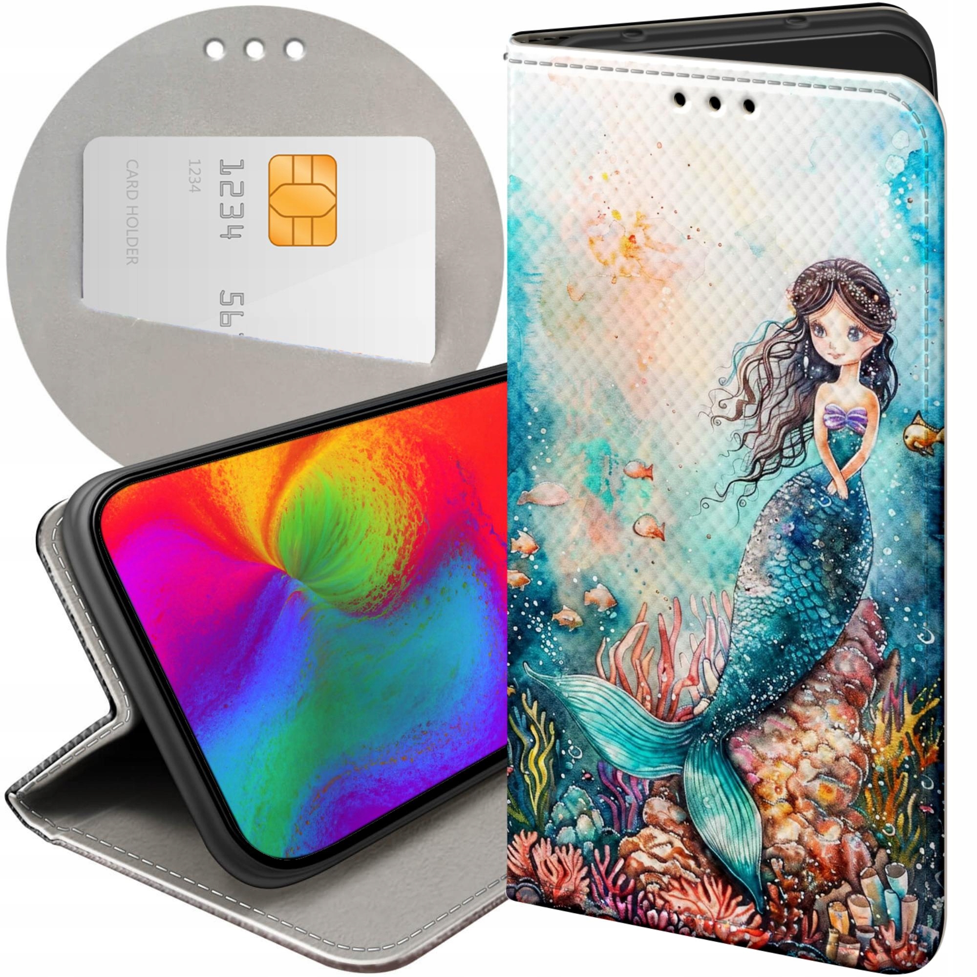 Etui Z Klapką Do Samsung Galaxy S24 Fe Syrenki Nimfy Morskie Panny