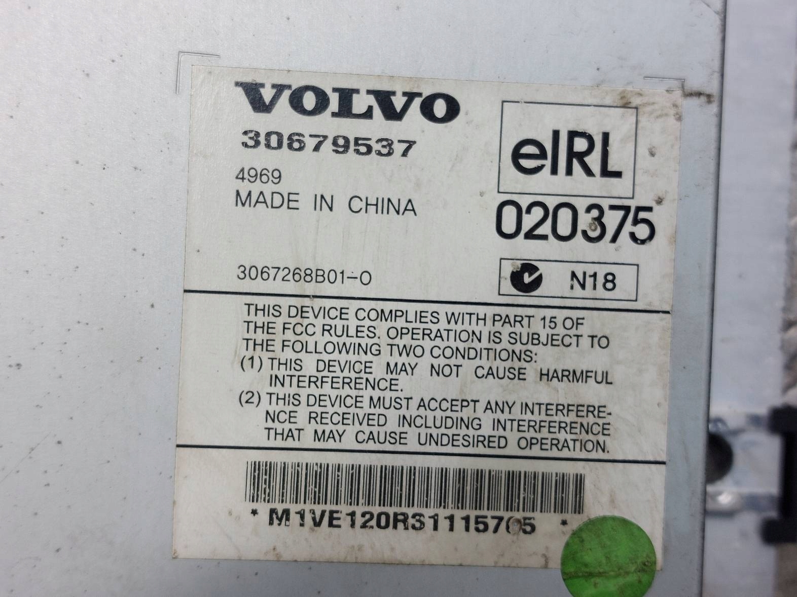 amplifier AUDIO VOLVO S40 II 30679537