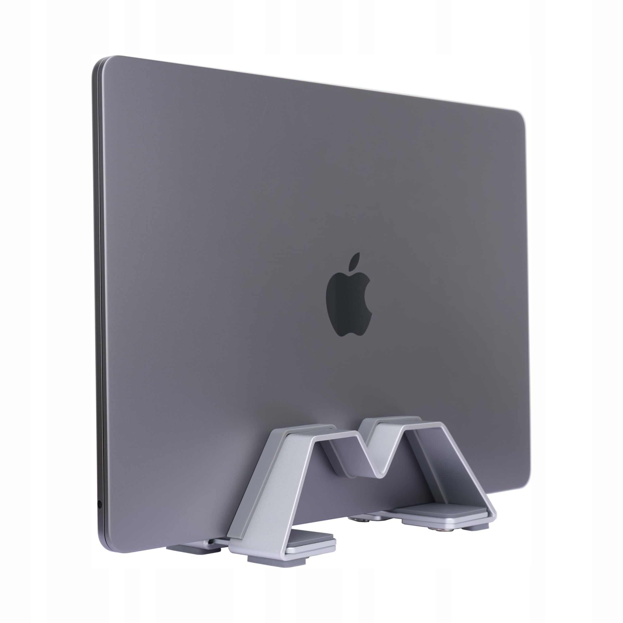 PSITEK Pionowy Stojak Na Laptop Aluminiowy Regulowany Uniwersalny Srebrny — miniatura 2