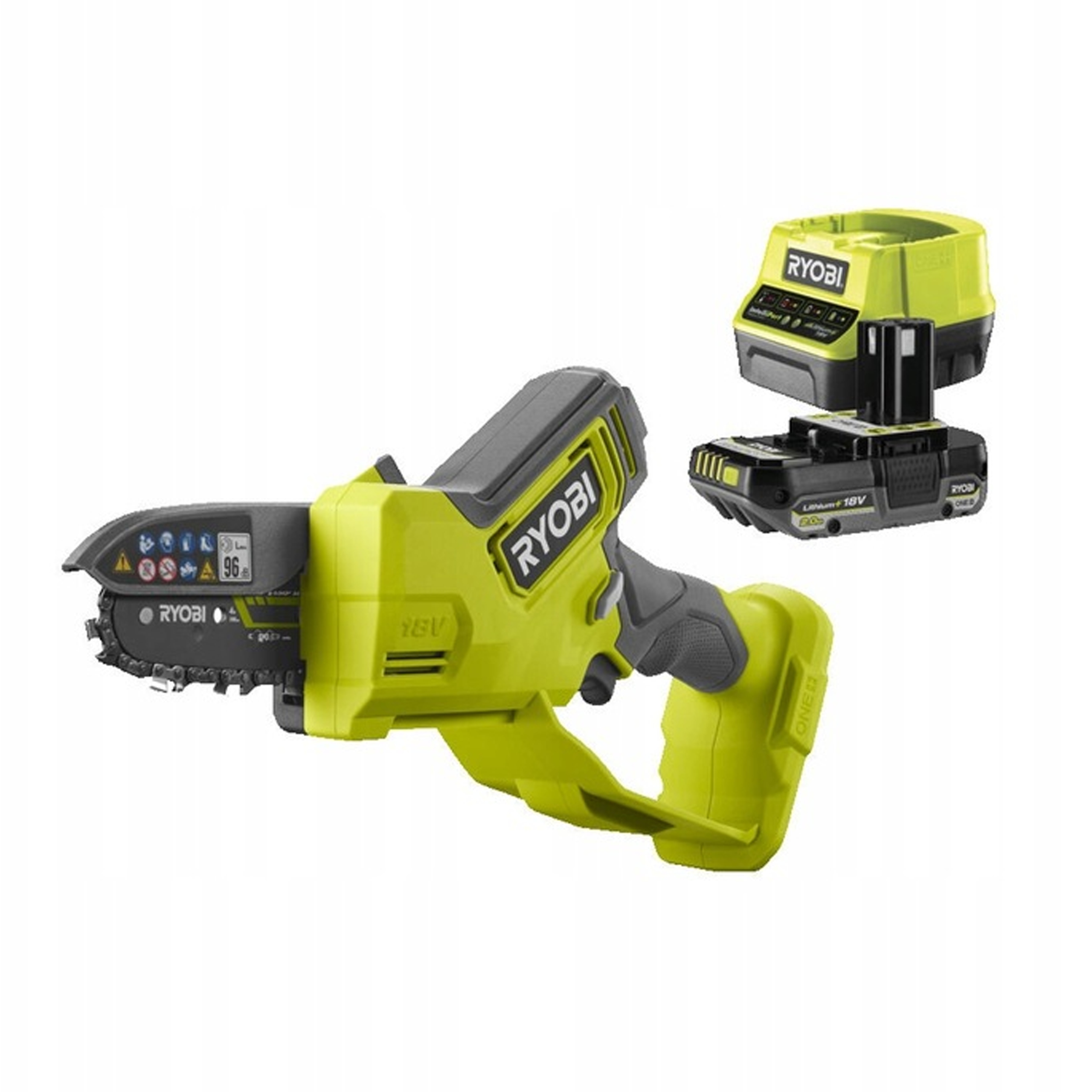 Ryobi Bekartáčová pila 18V One+ RY18PSX10A-120 Aku 2Ah nabíječka