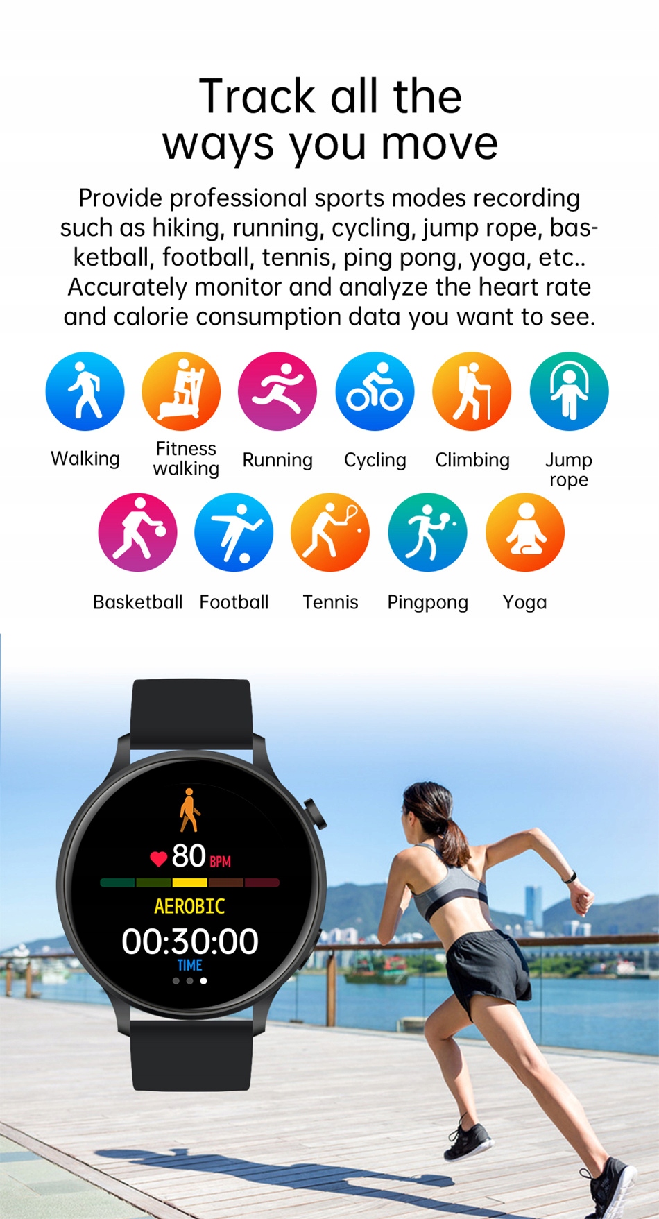 Smart Watch Bluetooth Bracelet Watch Cechy dodatkowe brak