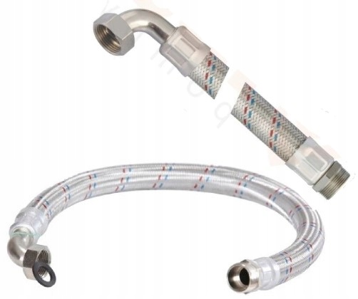 

Wąż antywibracyjny z kolanem 70 cm
