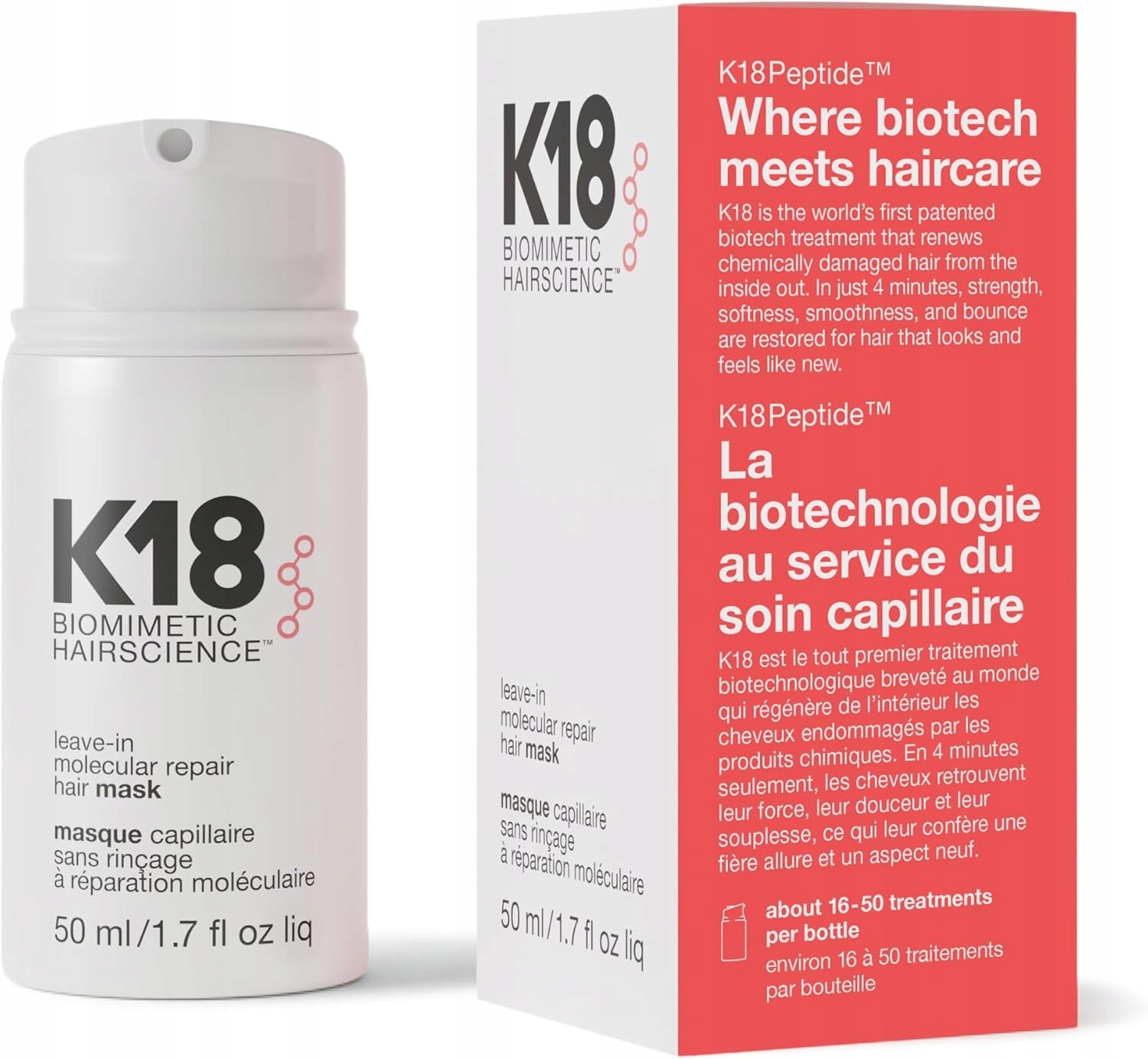 K18 Leave-In Molecular Repair maska na vlasy 50 ml