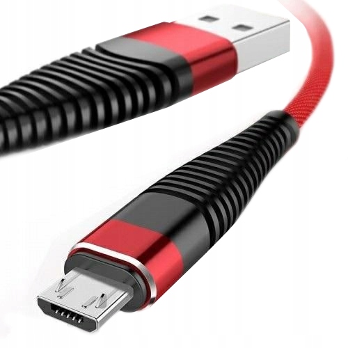 

Kabel micro Usb Szybkie Ładowanie nylon 2m czerwon