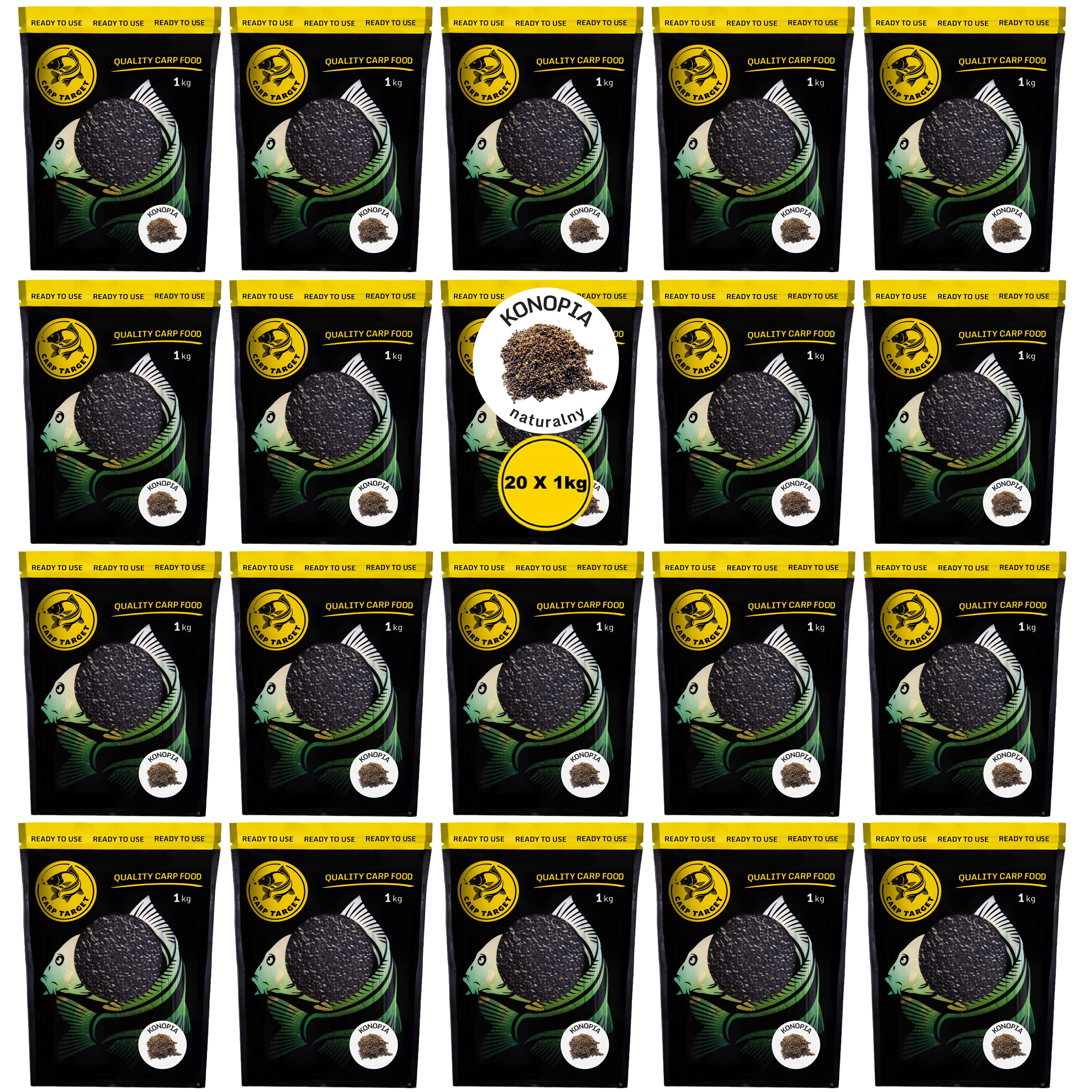 Konopí Hotová Návnada 20 kg (20 x 1 kg) Carp Target