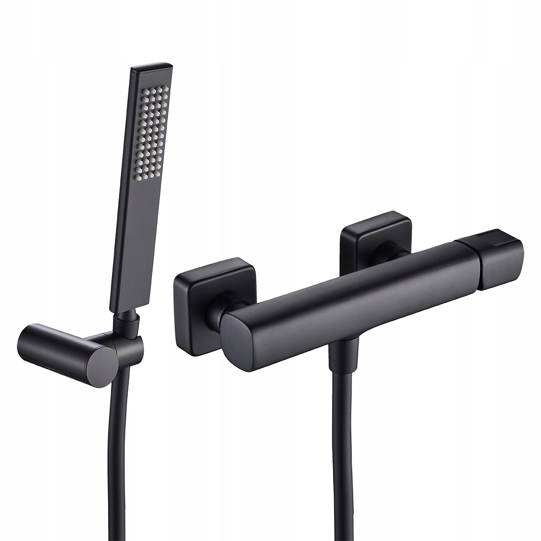 Nástenná Sprchová Batéria Čierna S Sprchovým Setom Laveo Tores