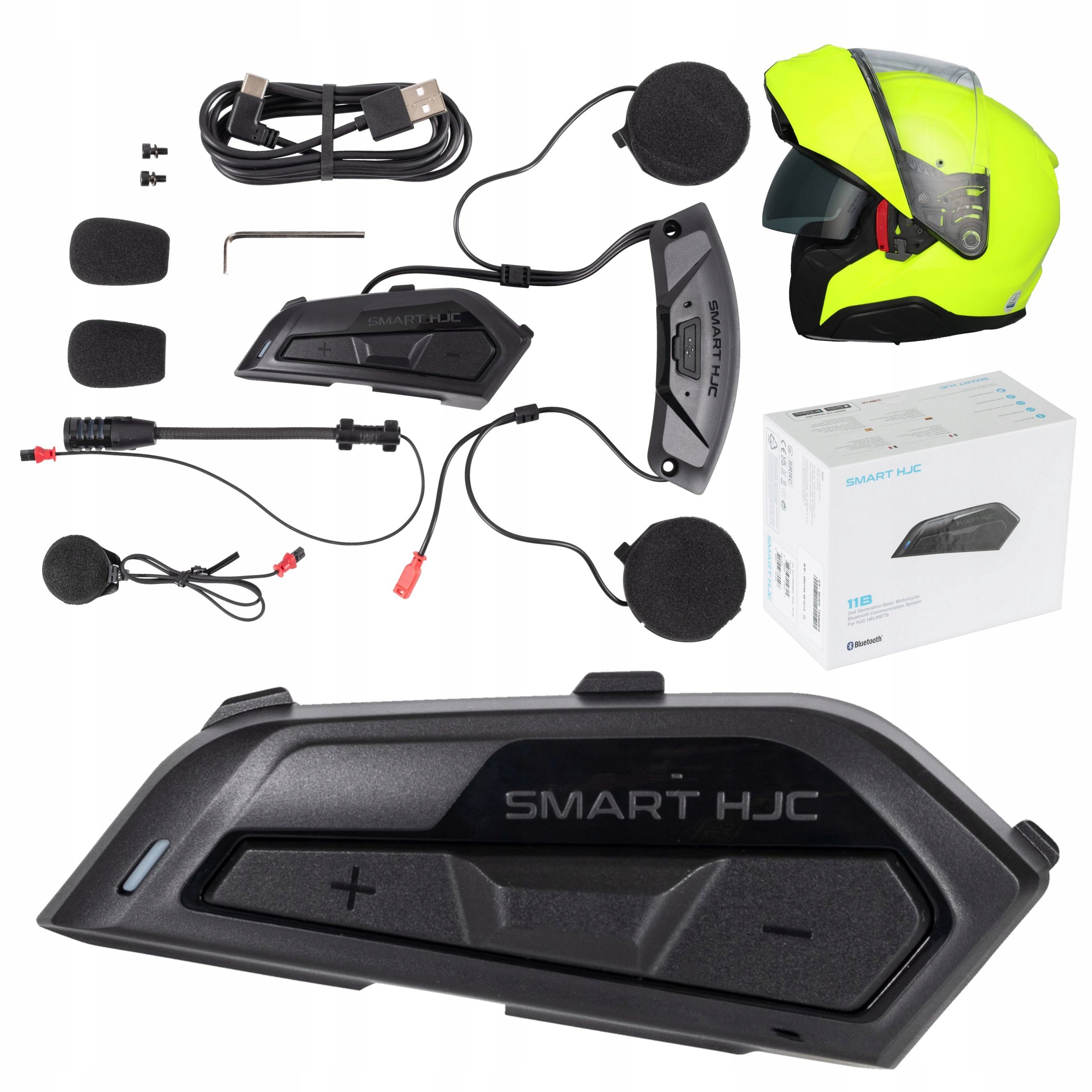 Interkom Hjc Smart 11B 2. Generácie Sena Bluetooth Pre Motocyklovú Prilbu