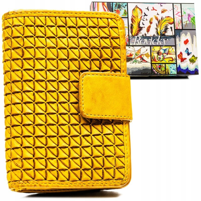 Dámská lisovaná peněženka s prostornou přírodní kůží Rfid Rovicky