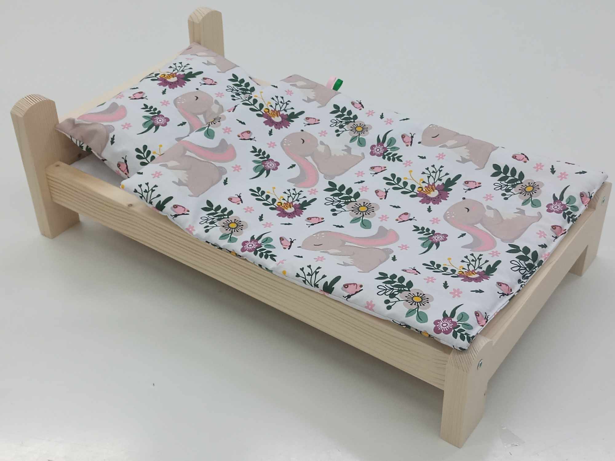 ŁÓŻKO DLA LALEK. ŁÓŻECZKO Z POŚCIELĄ BAWEŁNIANĄ