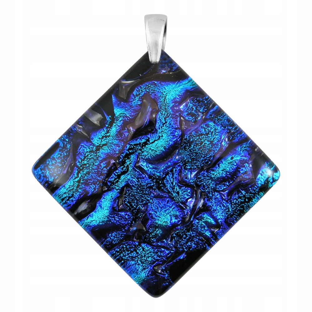 Dámský přívěsek Harf modré sklo murano