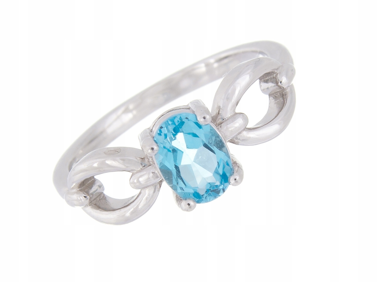 Stříbrný Prstýnek Vel Swiss Topaz Přírodní