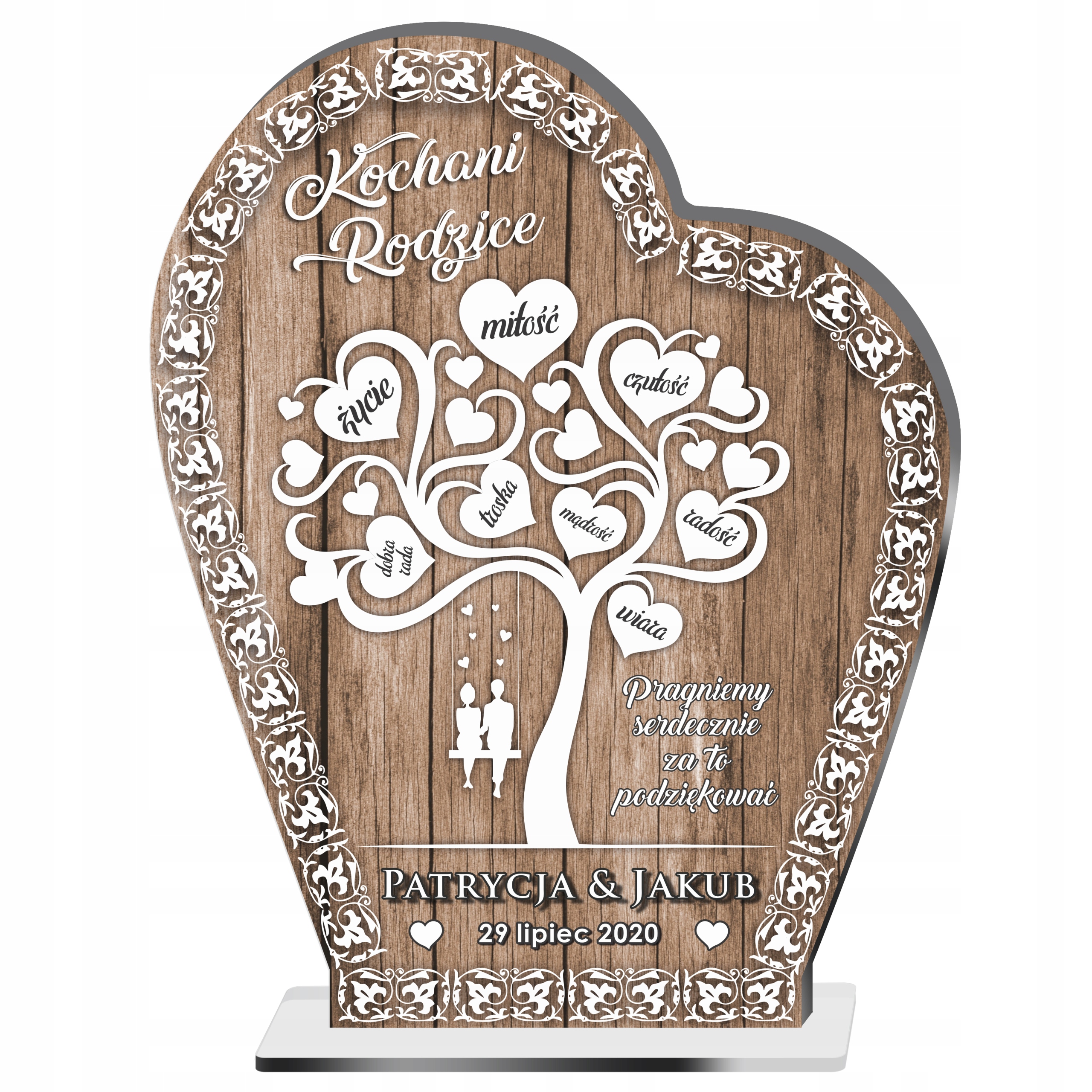 

Podziękowanie Dla Rodziców na ślub wesele prezent