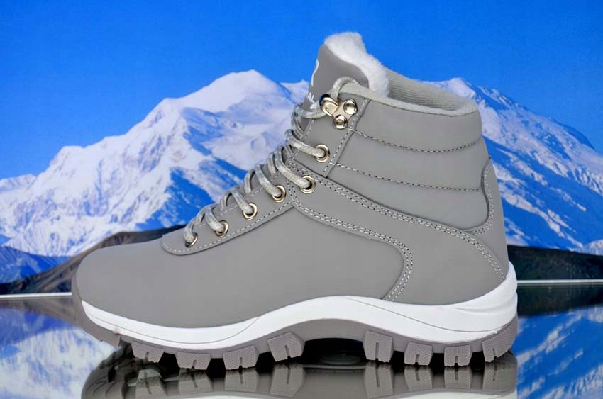 GÓRSKIE ORGINALNE ZIMOWE BUTY TURYSTYCZNE SPORTOWE MŁODZIEŻOWE OCIEPLANE TX Kod producenta H_R TX ZIMEX GREY