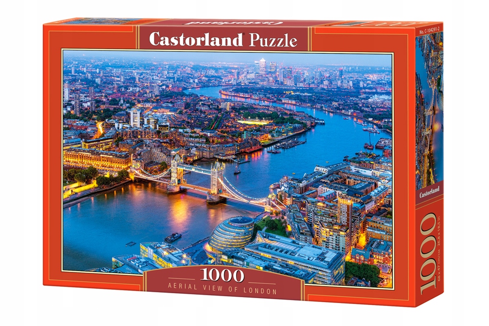 PUZZLE 1000 UKŁADANKA WIDOK MIASTO LONDYN MOST TOWER BRIDGE RZEKA 9+ CASTOR EAN (GTIN) 5904438104291