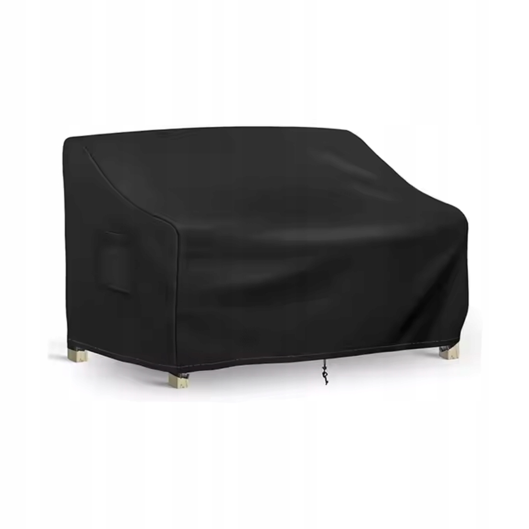 Pokrowiec Na Stół I Krzesła Ogrodowe Oxford Wodoodporny Czarny 193X66cm