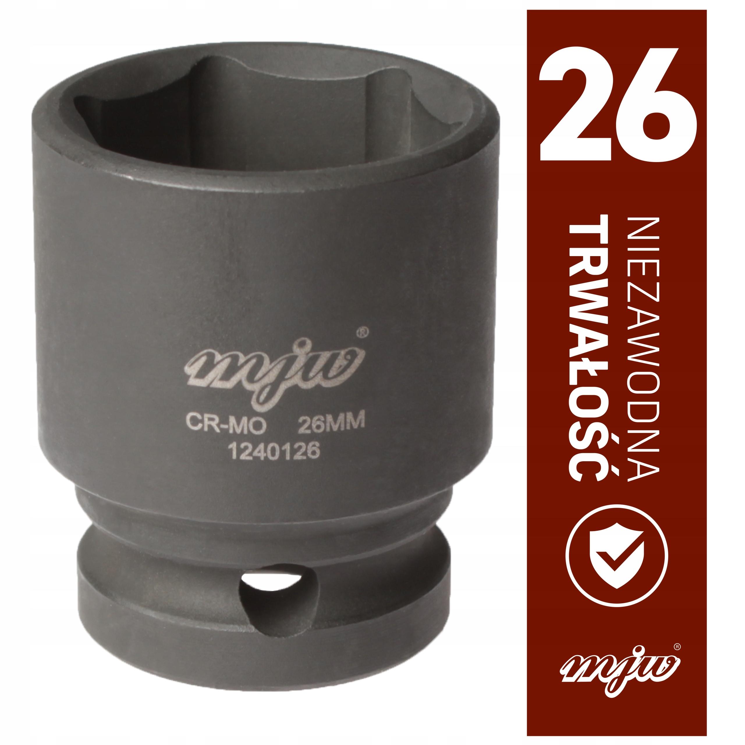

Nasadka udarowa krótka 1/2" 6-kąt 26 mm Mjw