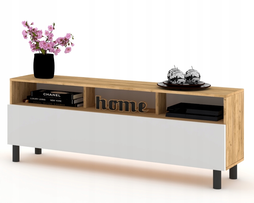 Stojící Rtv skříňka Play Heels Komoda Police Vitrína Craft Bílá Mat 120