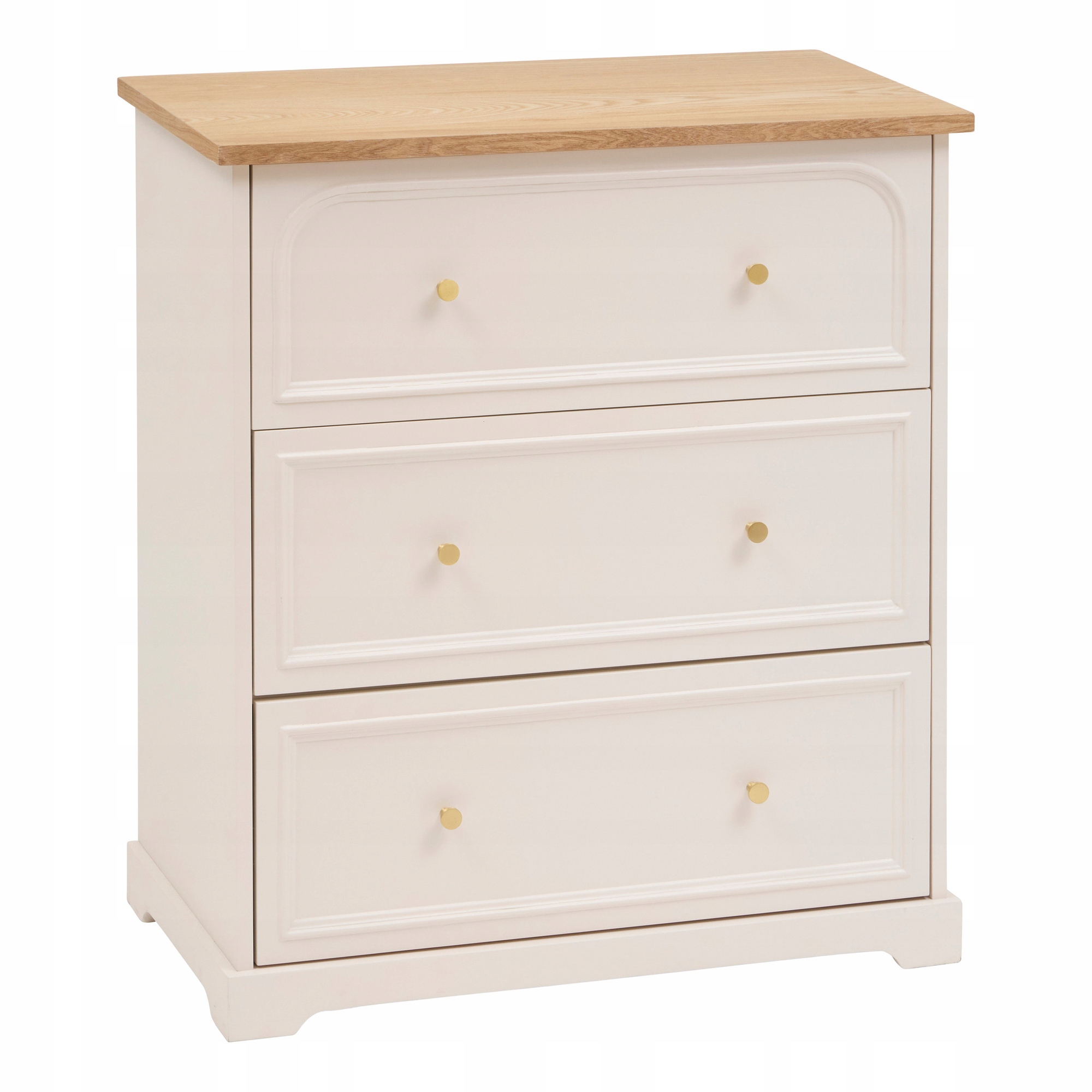 Komoda S 3 Zásuvkami Mdf 72 X 39 X 81 CM Béžová