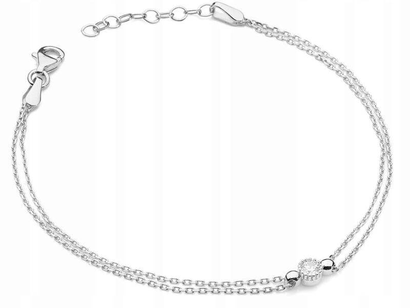 Zlatý náramek bílé zlato 585 s diamantem 1,50, jedinečný vzor dárek