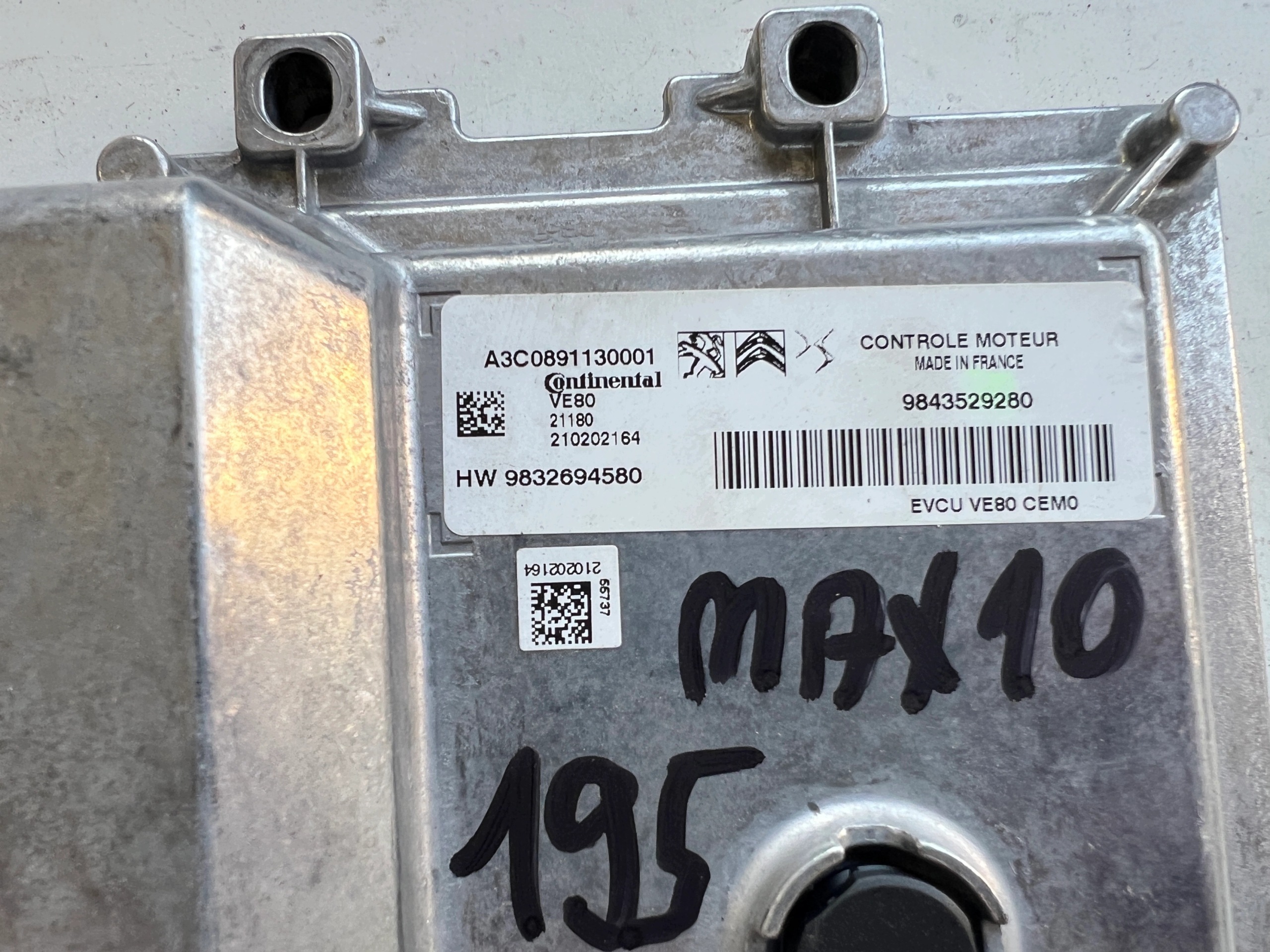 OPEL MOKKA A3C0891130001 9843529280 9832694580 computer ECU
