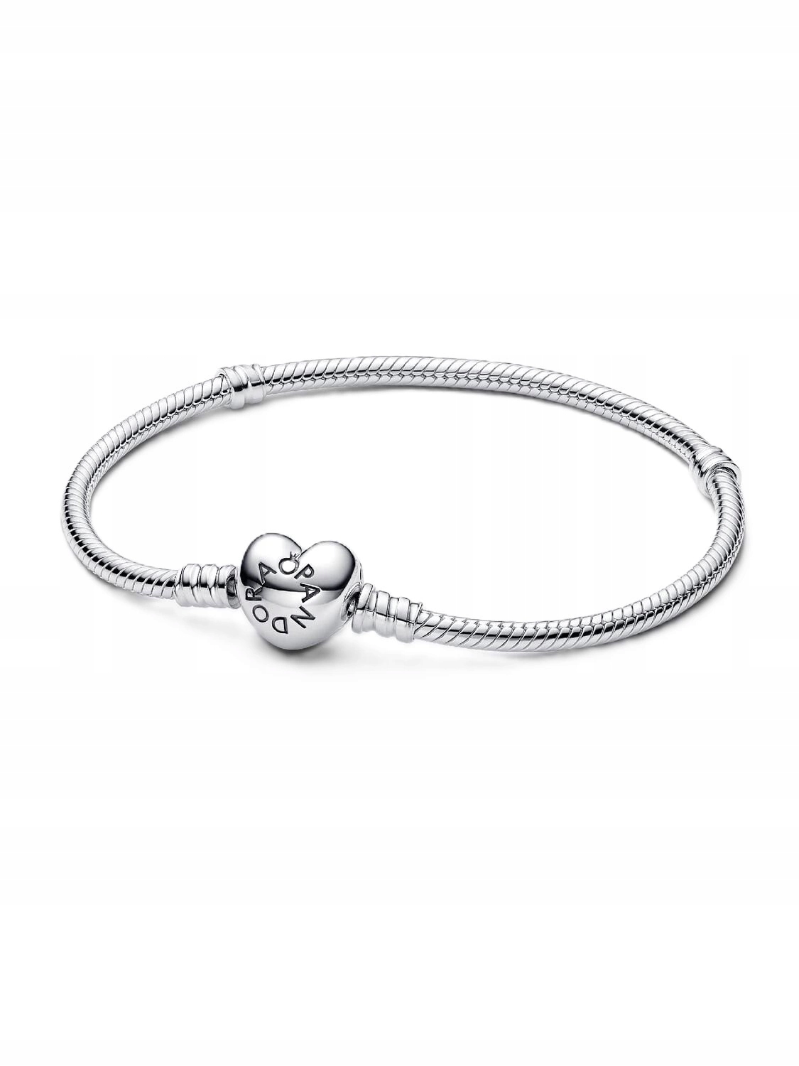 Dámský Náramek Pandora 590719-18 Moments Stříbrný, Srdce Hadí Vazba