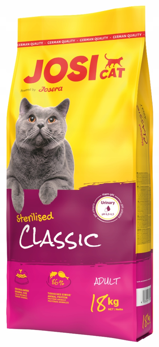 Levně Josera JosiCat Adult Classic Suché krmivo pro kočky 10 kg pro kastráty drůbež
