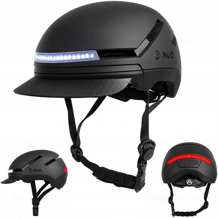 Cyklistická přilba e-Bike Avo-urban, velikost M (55-59 Cm) Led